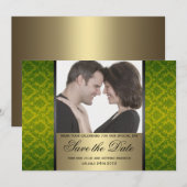Damast Save the Date Foto (Voorkant / Achterkant)