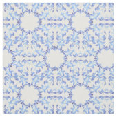 damastblauw patroon stof (Swatch)