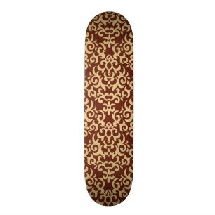 Damastpatroon op verloopachtergrond skateboard