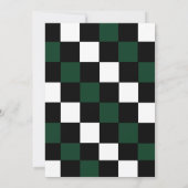 dambord geruit cheques bruiloft kaart (Achterkant)