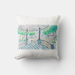 Dambord Kiosk Parkzicht Kussen