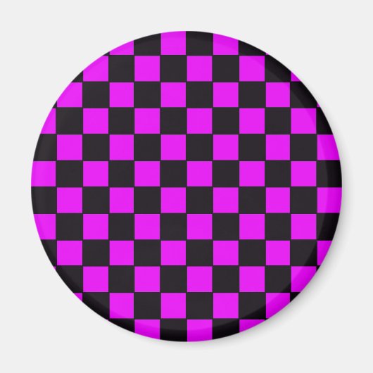 dambord partij in roze magneet (Voorkant)