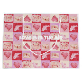 dambord valentijn plaid rood roze crème preppy groot cadeauzakje