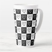 dambordharten latte mok (Rechterhoek)