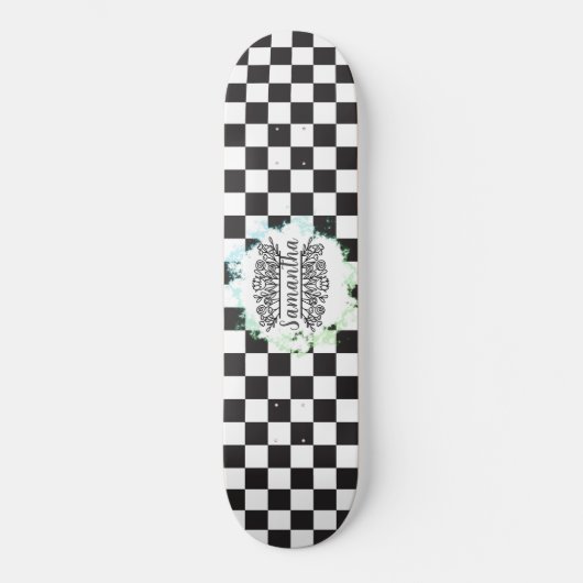 dambordpatroon skateboard (Voorkant)