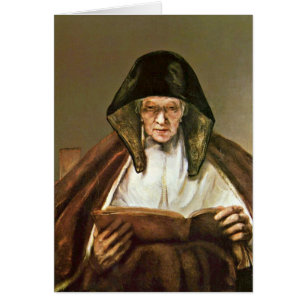 Dame âgée de lecture par Rembrandt Van Rijn