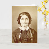Dame âgée victorienne pour carte d'anniversaire ou (Fleur jaune)