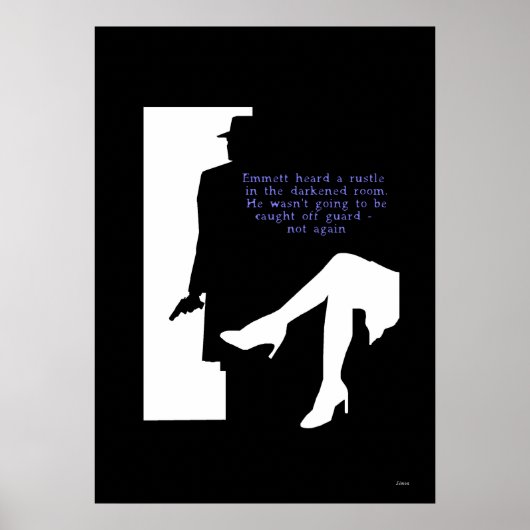 Dame and a Doorway - noir print (Voorkant)