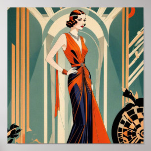 Dame Art déco