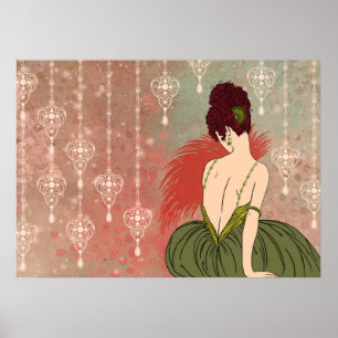 Dame Art déco avec bijoux - BIANCA : Automne antiq