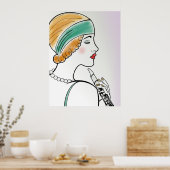 Dame Art déco avec Clarinet (Cuisine)
