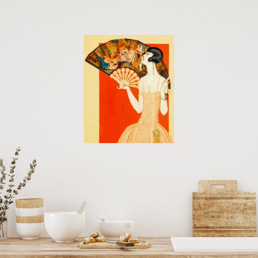 dame art déco avec ventilateur (Cuisine)