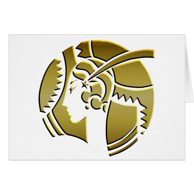 Dame Art déco en or (Devant horizontal)