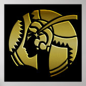 Dame Art déco en or (Devant)