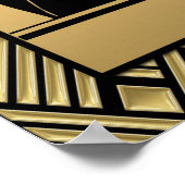 Dame Art déco noir et or (Coin)