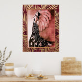 Dame Art déco vintage avec ventilateur (Cuisine)