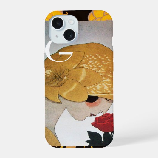 DAME AU MONOGRAMME DE ROSE ROUGE (Verso)