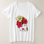 Dame au portrait de fleurs (Design devant)