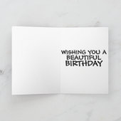 DAME AVEC CARTE DE SALUT D'ANNIVERSAIRE CHAT (Intérieur)