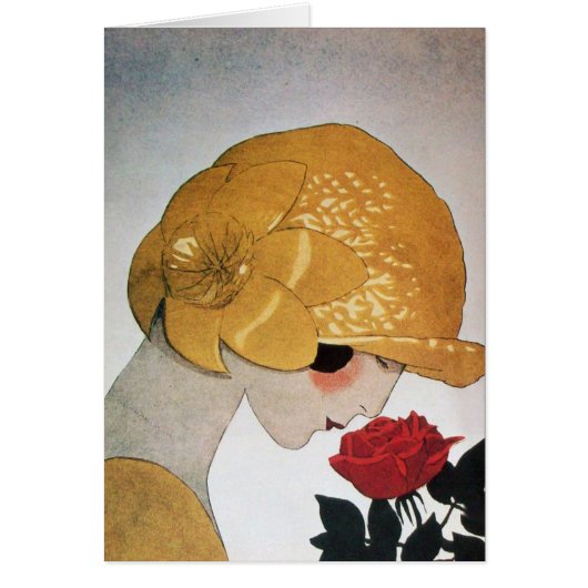 DAME AVEC ROSE ROUGE (Devant)