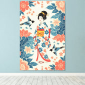 Dame Bingata Canvas Afdruk (Insitu (Houten vloer))