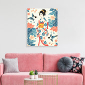 Dame Bingata Canvas Afdruk (Insitu (Woonkamer))