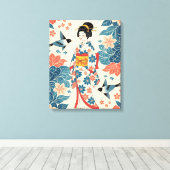 Dame Bingata Canvas Afdruk (Insitu (Houten vloer))