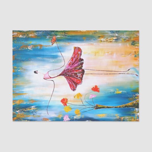 Dame blauw, ontkoppeld tissuepapier (Voorkant)