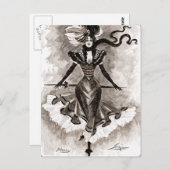  dame briefkaart (Voorkant / Achterkant)