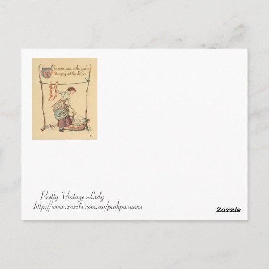   dame briefkaart (Achterkant)