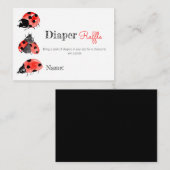 Dame bug diaper baby shower insert informatiekaartje (Voorkant / Achterkant)