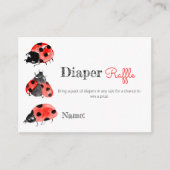 Dame bug diaper baby shower insert informatiekaartje (Voorkant)