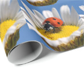 Dame bug in madeliefje cadeaupapier (Rol Hoek)