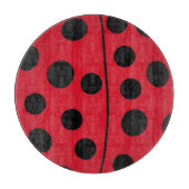 Dame Bug Red en zwart design Snijplank (Voorkant)