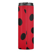 Dame Bug Red en zwart design Thermosbeker (Achterkant)