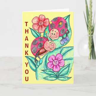 Dame Bug Thank You Card Bedankkaart