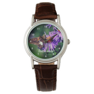 Dame Butterfly Aster Flower Personated Horloge