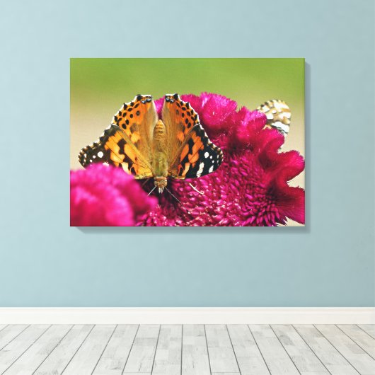Dame Butterfly Canvas Afdruk (Insitu (Houten vloer))