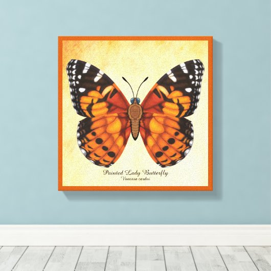 Dame Butterfly Canvas Afdruk (Insitu (Houten vloer))