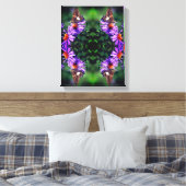 Dame Butterfly, gebilderd op Abstract rooster Canvas Afdruk (Insitu (Slaapkamer))