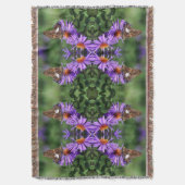 Dame Butterfly, gebilderd op Abstract rooster Deken (Voorkant Verticaal)