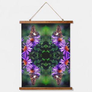 Dame Butterfly, gebilderd op Abstract rooster Hangend Wandkleed
