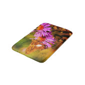Dame Butterfly Wild Aster Flower Abstract Badmat (Gekanteld)
