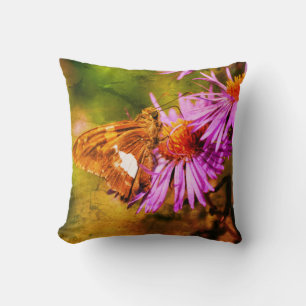 Dame Butterfly Wild Aster Flower Abstract Kussen