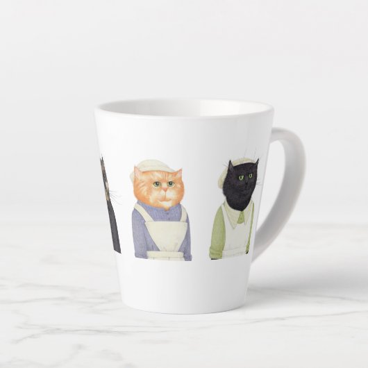 DAME CATS Latte Mug (Angle droit)