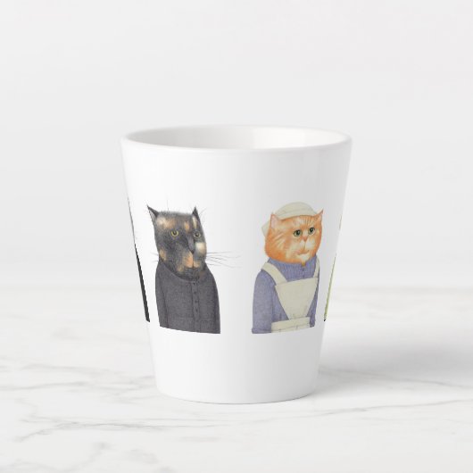 DAME CATS Latte Mug (Devant)