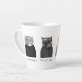 DAME CATS Latte Mug + Texte (Angle gauche)