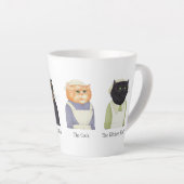 DAME CATS Latte Mug + Texte (Angle droit)