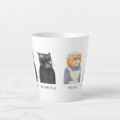 DAME CATS Latte Mug + Texte (Devant)