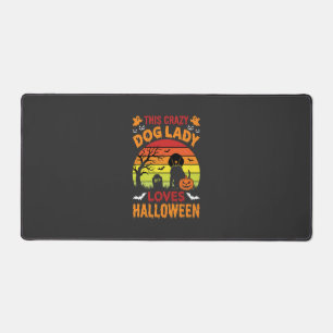 Dame Chien Fou Aime Halloween Design Vintage